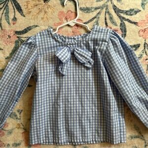 Blue Gingham Beaufort Bonnet Company Shirt for Girls